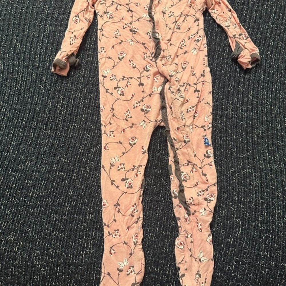 Kickee Pants Bamboo Floral Footed Sleeper 6-12M *